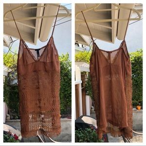 La Perla sheer silk embroidered cami/chemise